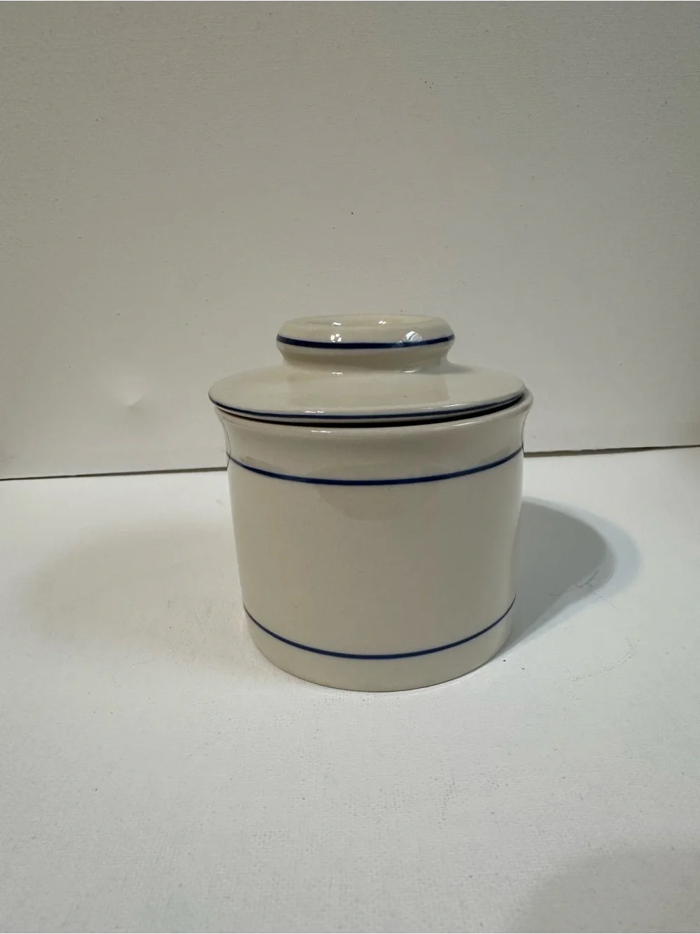 Vintage Blue and White Butter Bell Keeper